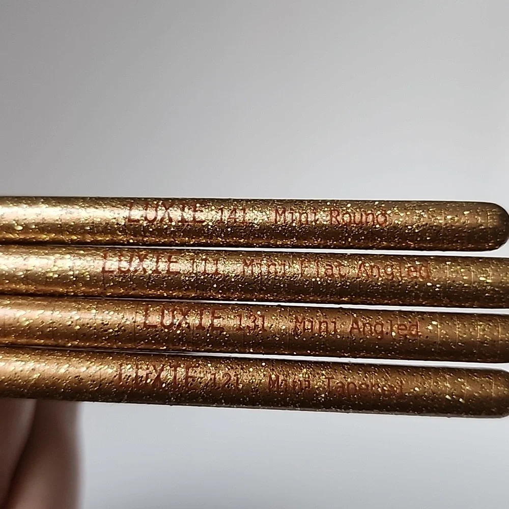 Luxie Luminous 4 Piece Gold Eyeshadow Brush Set